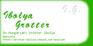 ibolya grotter business card